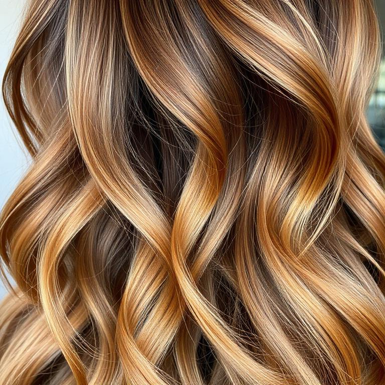 Mechas em tonalidade Caramelo