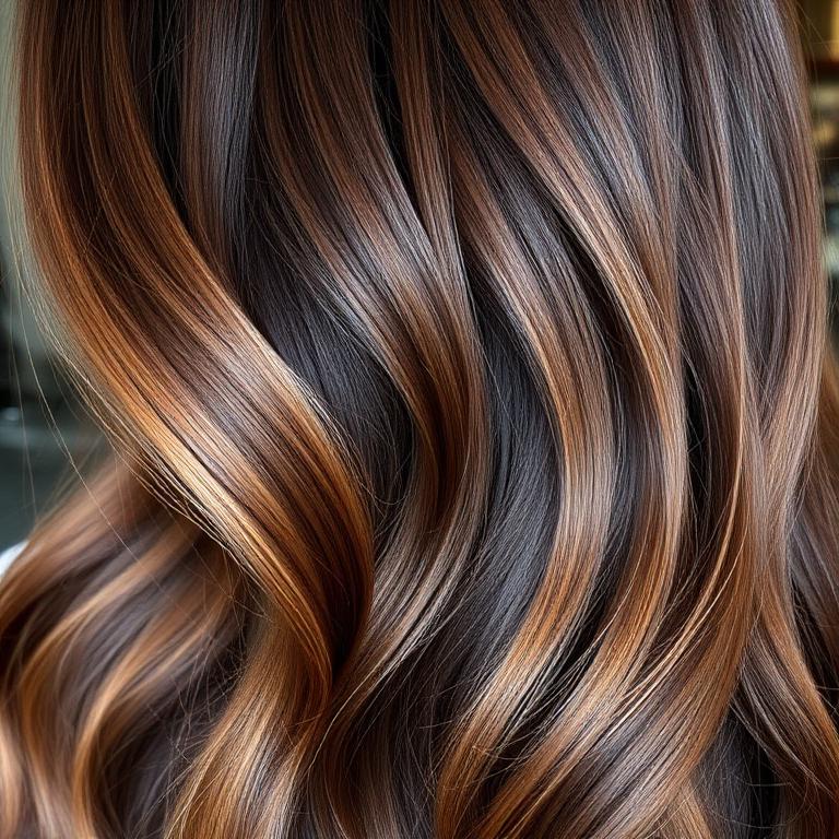 Mechas em tonalidade Chocolate