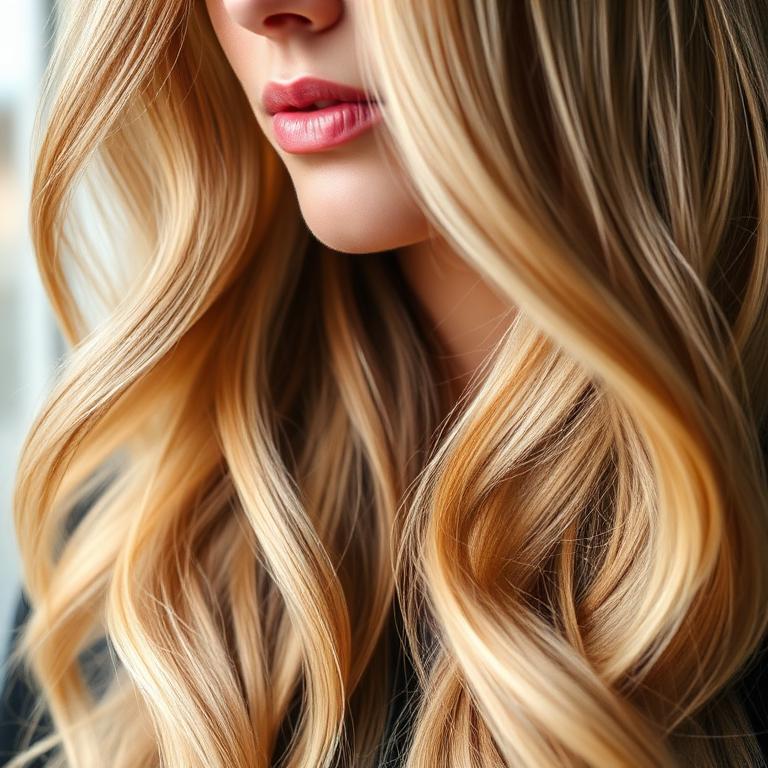 Mechas em tonalidade Mel